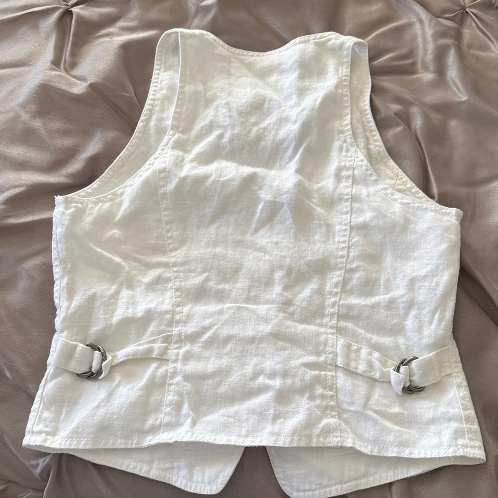Michael Kors Cream Button-Up Vest - Picture 4 of 6